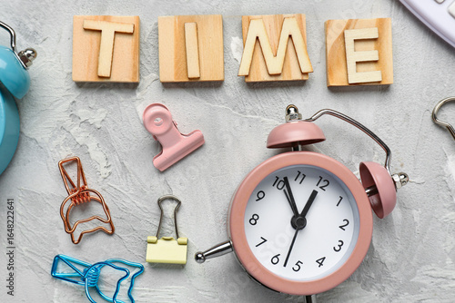 Text TIME with alarm clocks...