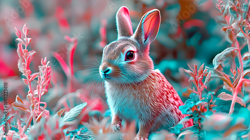 Tapety artystyczne Rabbit Hidden 3D Stereogram