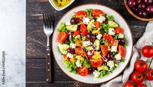 Wallpaper Mural Fresh Greek salad on a plate Torontodigital.ca