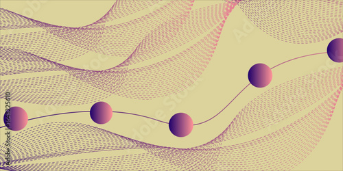 Abstract vector halftone dots