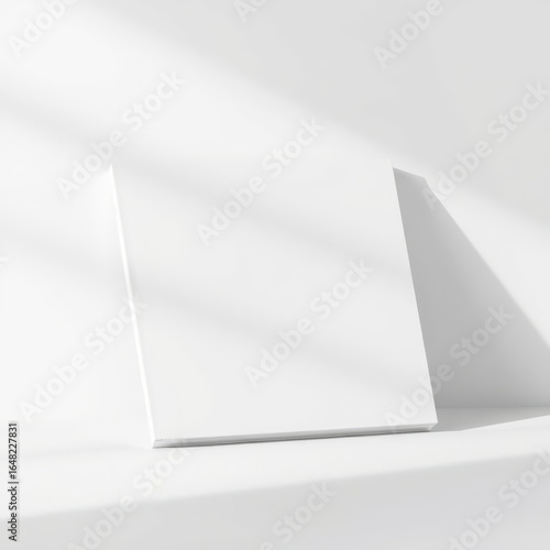 Generative ai : blank book cover 55x85 mock up horizontal - light color minimal insert for book club new release book mockup blank template isolated book professional presentation blank empt
