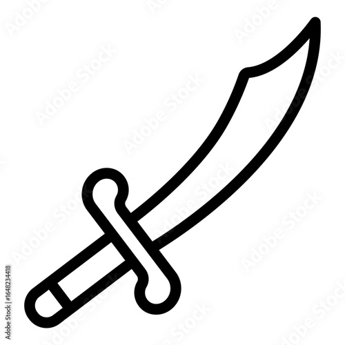 curved scimitar outline icon used in ottoman battle history
