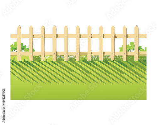 Picket Fence with Grass
