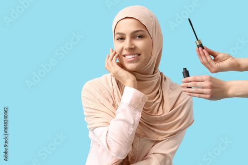 Pretty young woman in hijab...