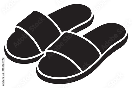 Flip flops vector  minimalist slipper silhouette
