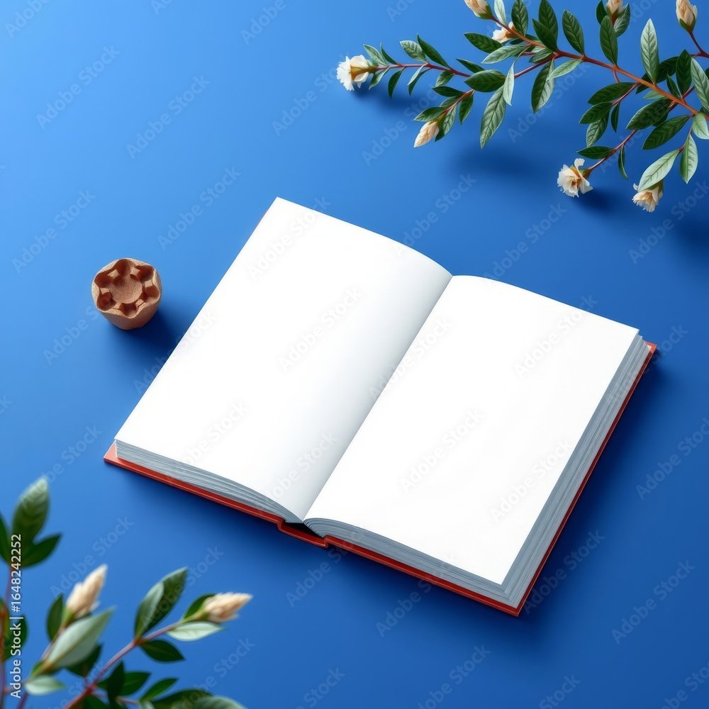 Fototapeta premium Paper mockup template book mockup blank template isolated book professional presentation blank empty creative composition versatile use professional lighting expert styling high-quality