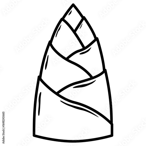 vector illustration of bamboo shoot 