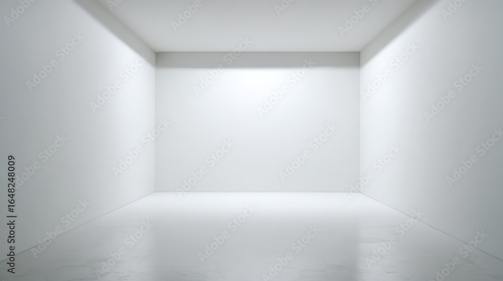 Fototapeta premium Empty White Room Interior Space Minimalist Design for Product Display