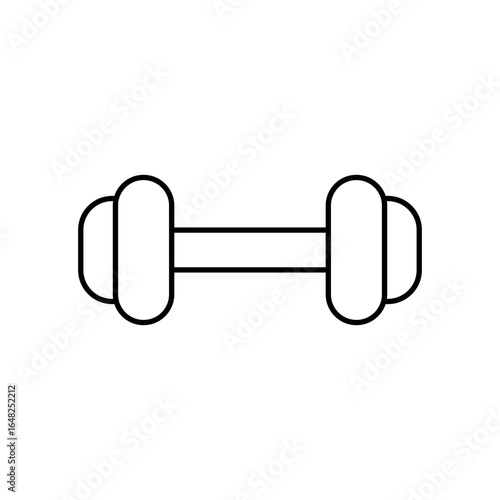 Workout, Barbell Icon. Bodybuilding Tool Symbol - Vector