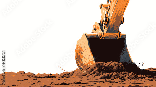 excavator in the sand