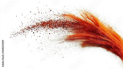 Vivid explosion of chili powder creating a stunning visual contrast.