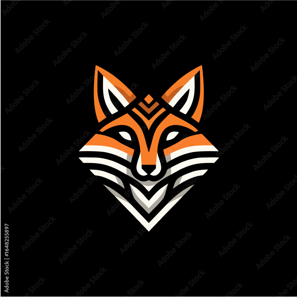 Fototapeta premium Geometric Face Wolf Logo