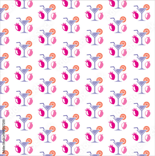 Bar and restaurant seamless pattern
