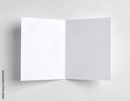 Sleek Bi-Fold Paper Layout　洗練された二つ折りの白い紙