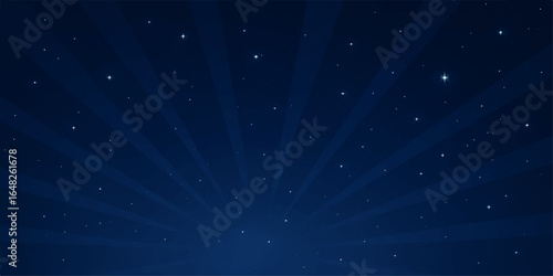 Blue starry sky with abstract glowing background