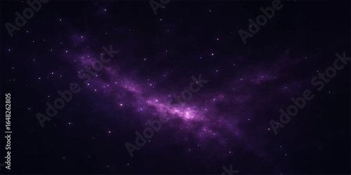 Blue starry space background with galaxies and nebulae looping in the night sky
