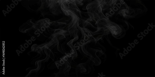 Black background with flowing smoke and soft swirling patterns