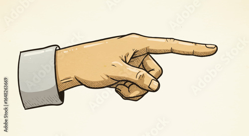 A hand with a pointing index finger