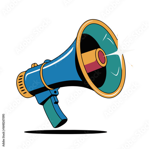 Make your message heard with this eye-catching megaphone illustration for announcements and promotions