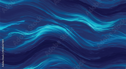 Abstract blue waves, a mesmerizing digital art piece
