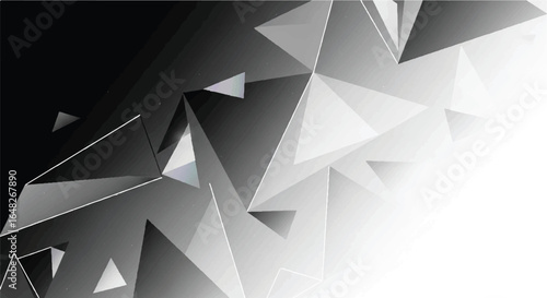 Abstract grayscale triangular mosaic