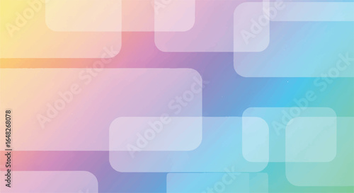 Abstract pastel gradient with rounded rectangles