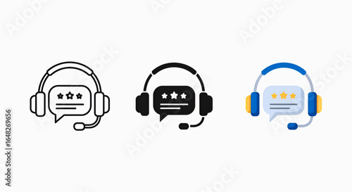 Customer Support Excellence Visualizing the Impact of Effective Communication via Headset and Chat Icon.