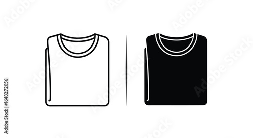 Folded T-shirt Icon: Clothing and Apparel Design