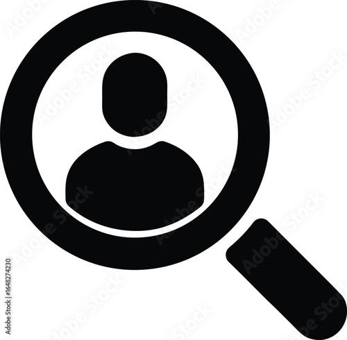 Search profile vector icon.