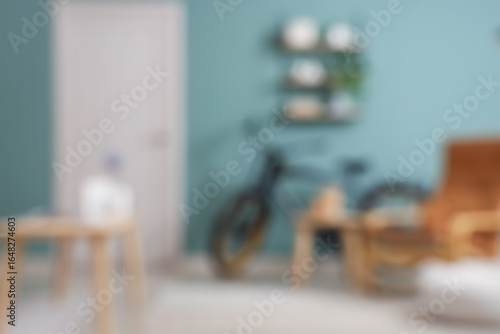 Blurred view of living room...