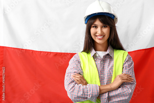 Female construction worker ...