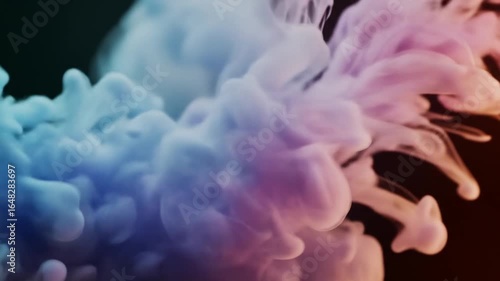 Abstract Colorful Ink Swirl: Dynamic Fluid Art in Motion