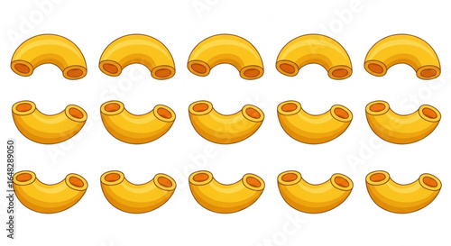 Uncooked Elbow Macaroni Vector Icon
