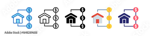 Refinancing Multiple Style Icon Set Collection. 