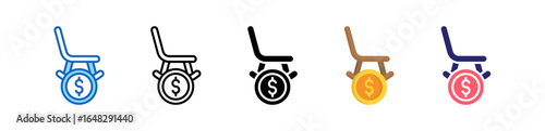 Retirement Fund Multiple Style Icon Set Collection. 