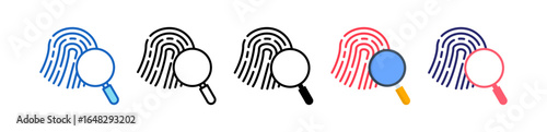 Forensics Multiple Style Icon Set Collection. 