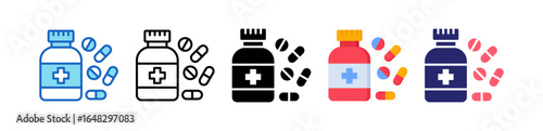 Medicine Multiple Style Icon Set Collection. 