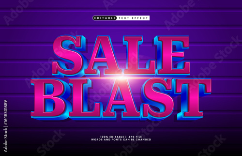 sale blast editable text effect with a sale and offer text effect