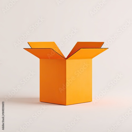 Open orange box on white background (1)