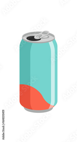 Refreshing beverage can with vibrant color accents and crisp design elements for refreshment and hydration needs