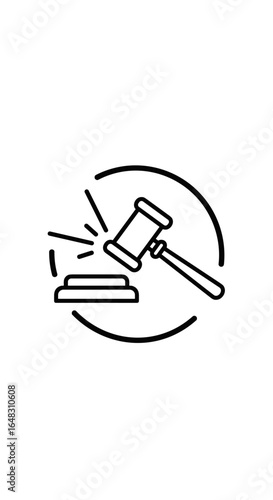 Illustrating the concept of legal justice and fair decision making with a gavel and sound waves