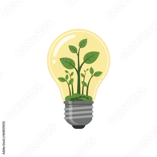 Wallpaper Mural A light bulb filled with green plants symbolizes sustainability and innovation in eco-friendly technology Torontodigital.ca