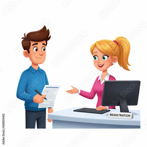 business woman and man