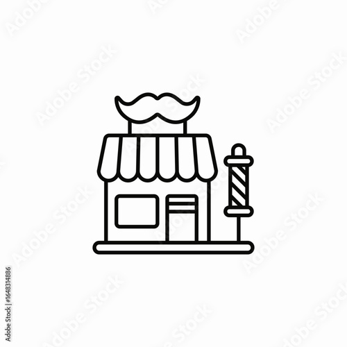 barber shop icon sign vector