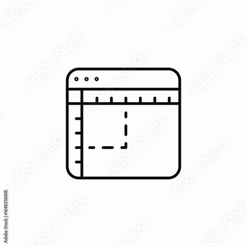 crop area icon sign vector