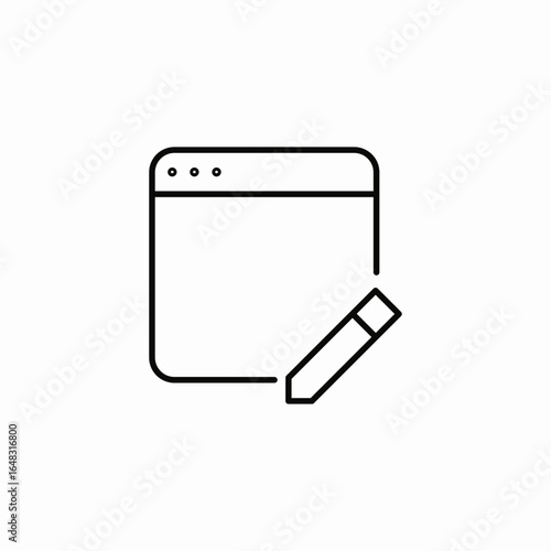 edit document icon sign vector