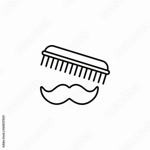 hair brush water icon sign vector
