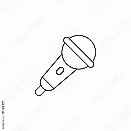 handheld microphone audio icon sign vector
