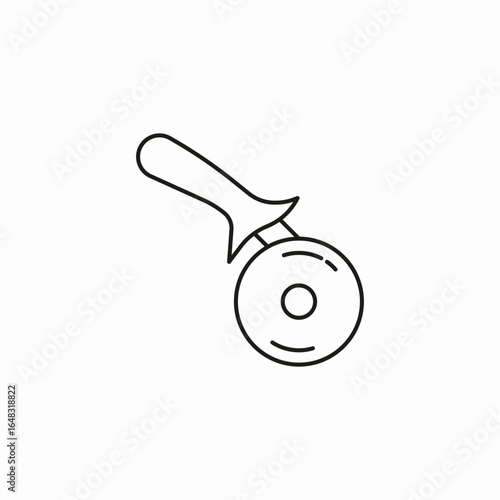 rotary cutter fabric icon sign vector
