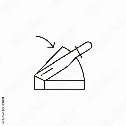 sharpening knife steel icon sign vector